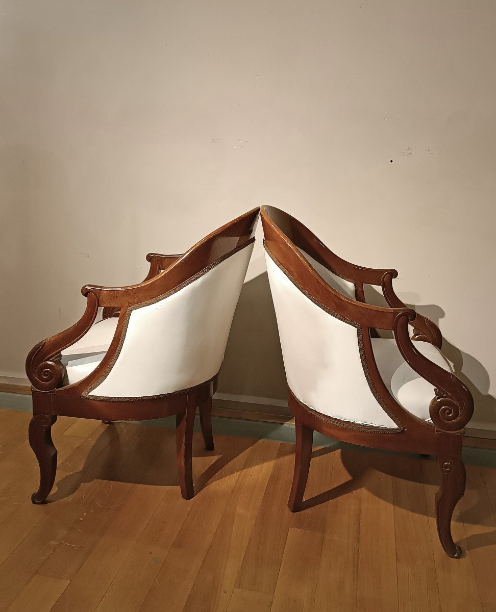 Pair Of Jacob Armchairs Early 19th Century-photo-4