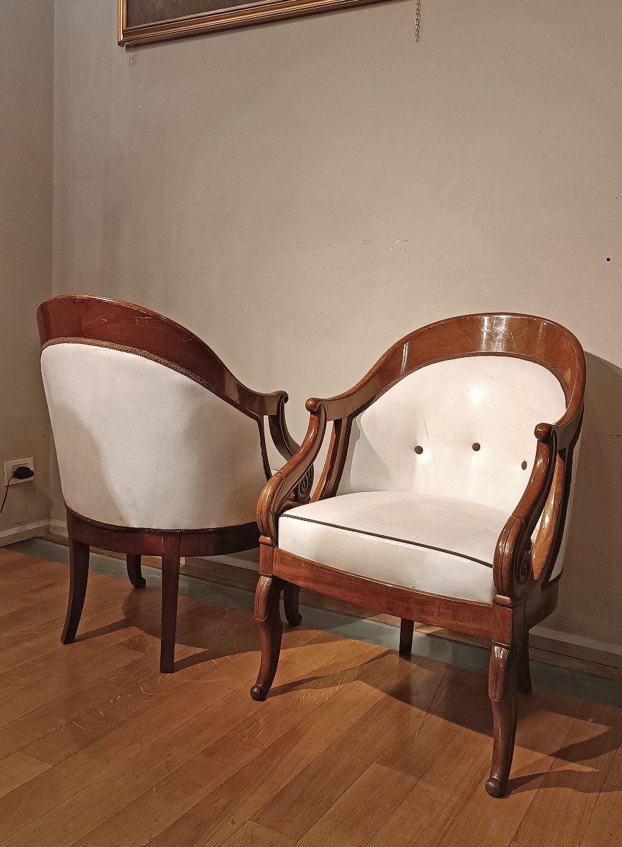 Pair Of Jacob Armchairs Early 19th Century-photo-4