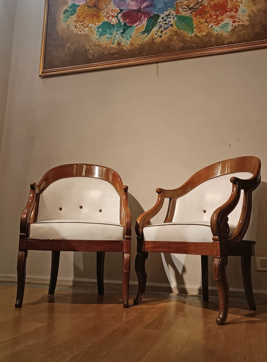 Pair Of Jacob Armchairs Early 19th Century-photo-5