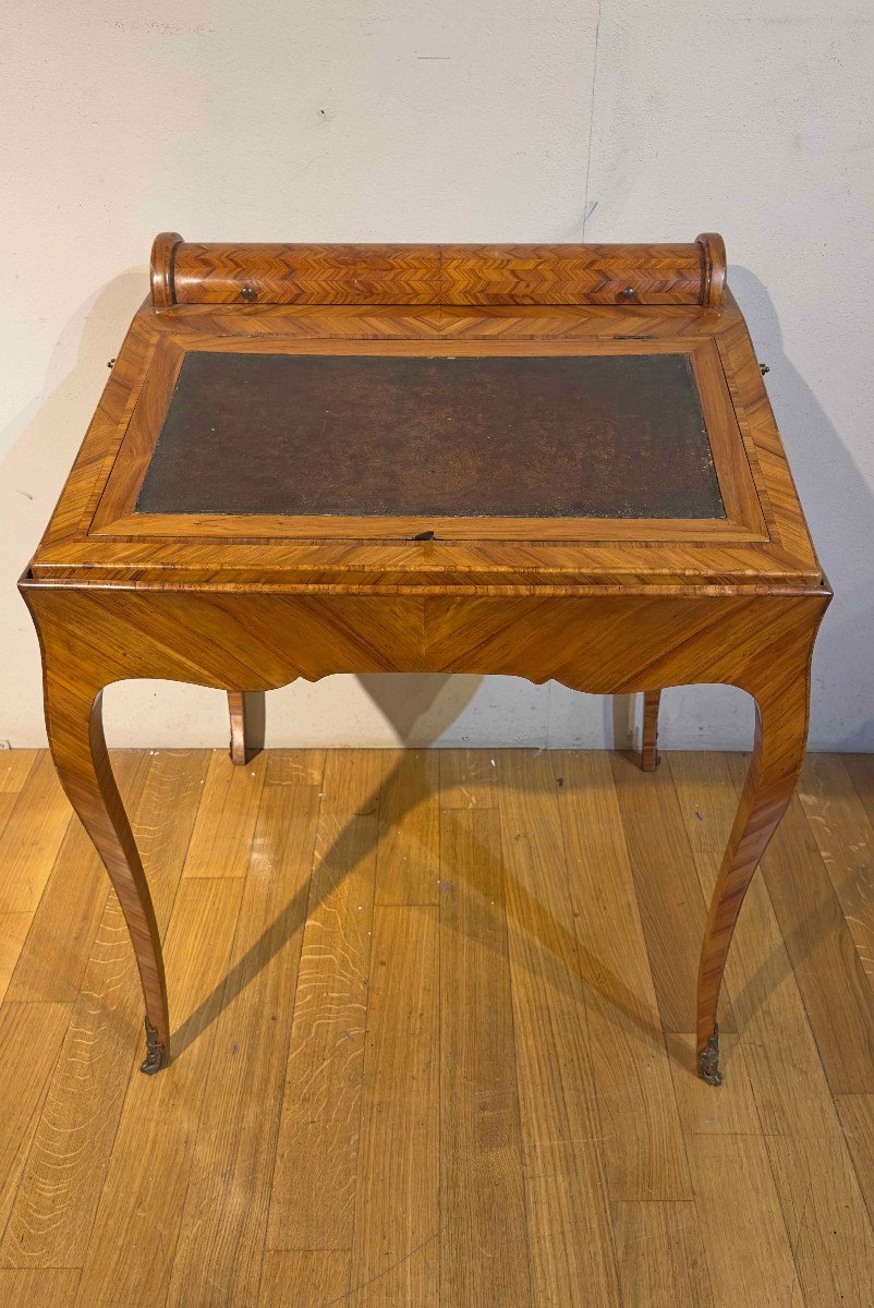 Opening Writing Table Second Half Of The 19th Century-photo-2