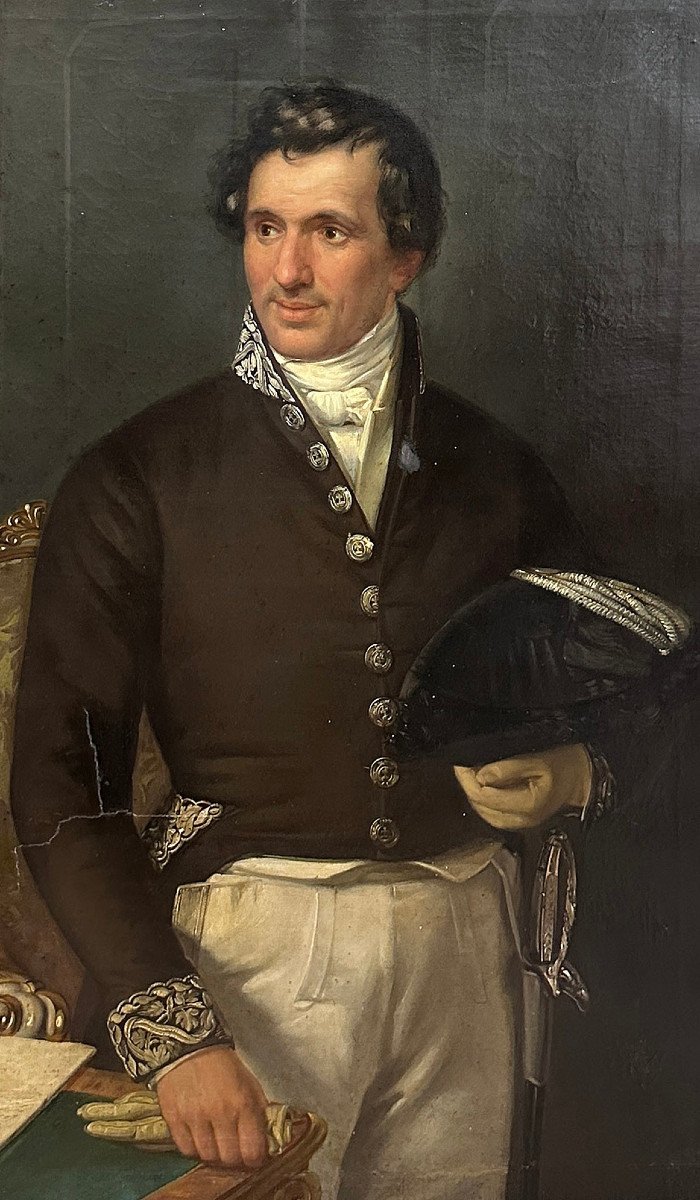 Early 19th Century Portrait Of A Gentleman In Uniform-photo-4
