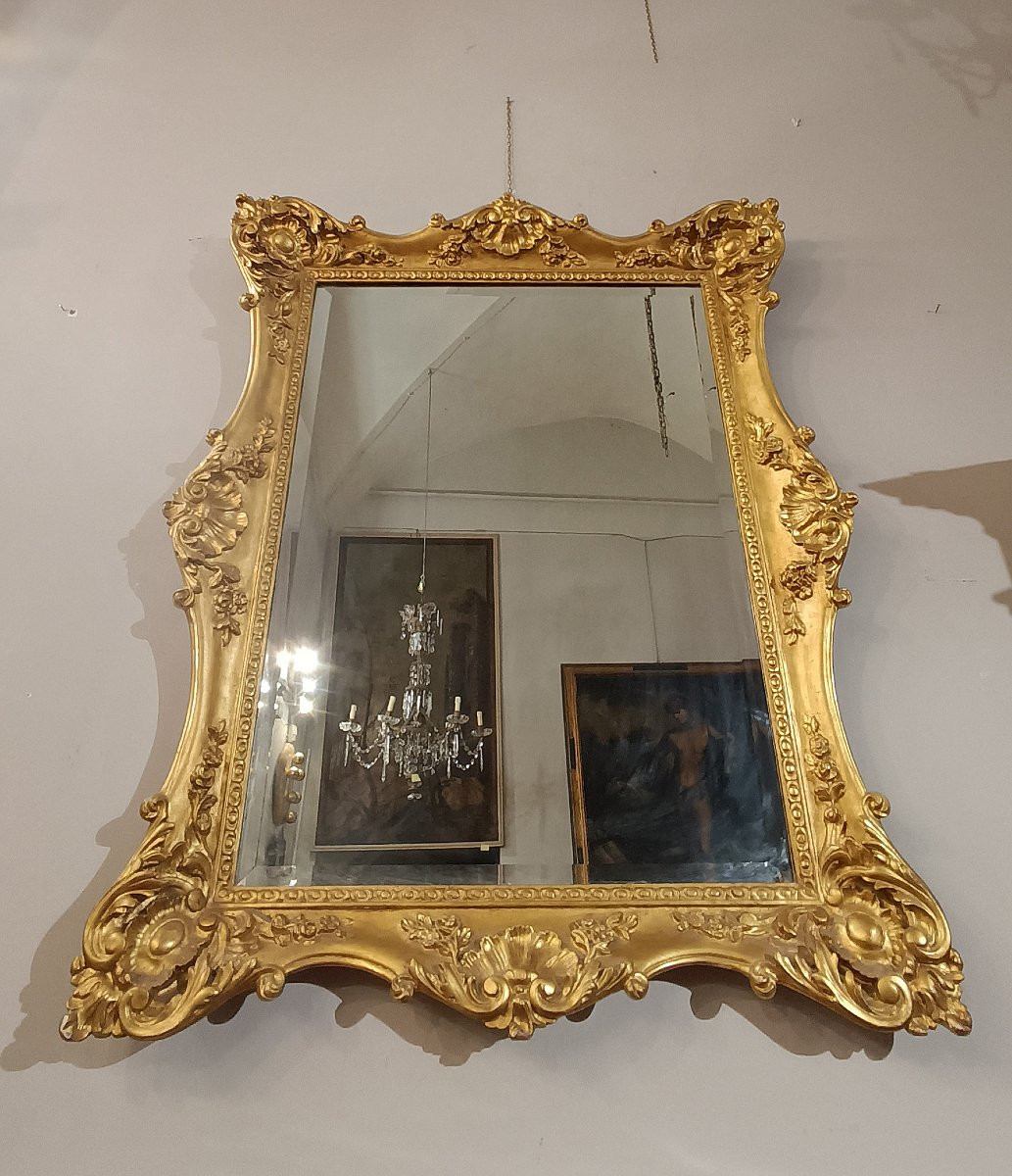 Early 19th Century Charles X Rectangular Mirror -photo-5