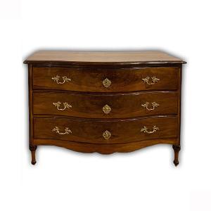 18th Century Venetian Chest Of Drawers In Solid And Venereed Walnut 