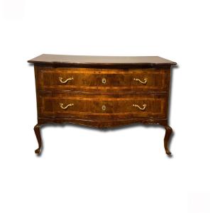 End Of The 17th Century Walnut And Cherry Venereed Chest Of Drawers