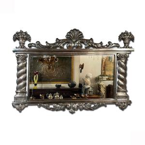 Early 19th Century Silver Metal Mirror 