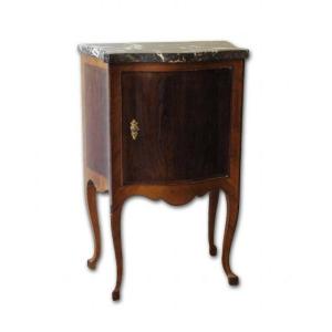 End Of The 18th Century Crossbow Bedside Table With Marble Top