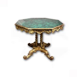 Early 19th Century Gilded Wood Tea Table