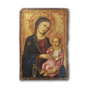 TABLETTE AVEC LA VIERGE À L'ENFANT 16ème SIÈCLE