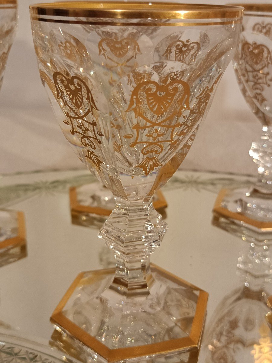 Baccarat Harcourt - 6 Empire Crystal Glasses 12.4 Cm-photo-2