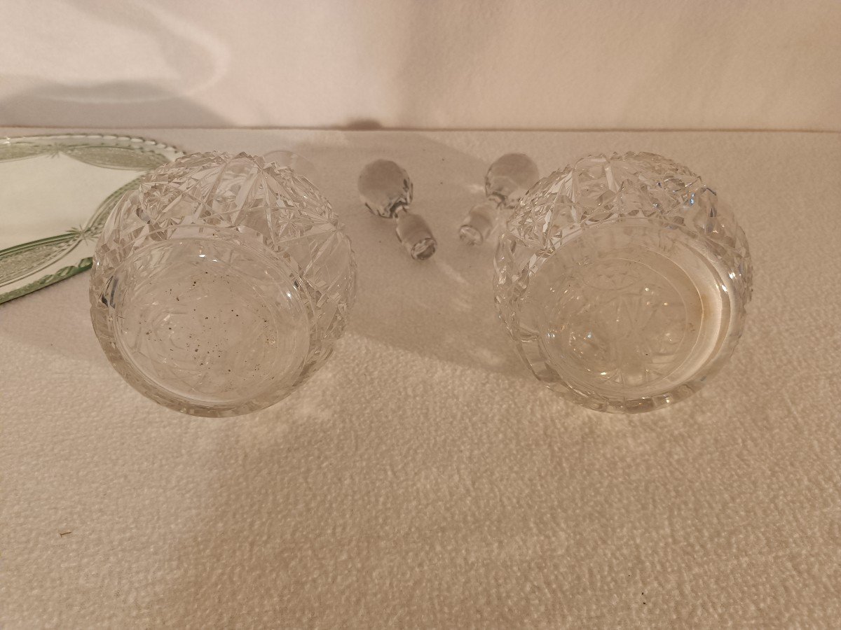 Pair Of Baccarat Lagny Model Decanters-photo-3