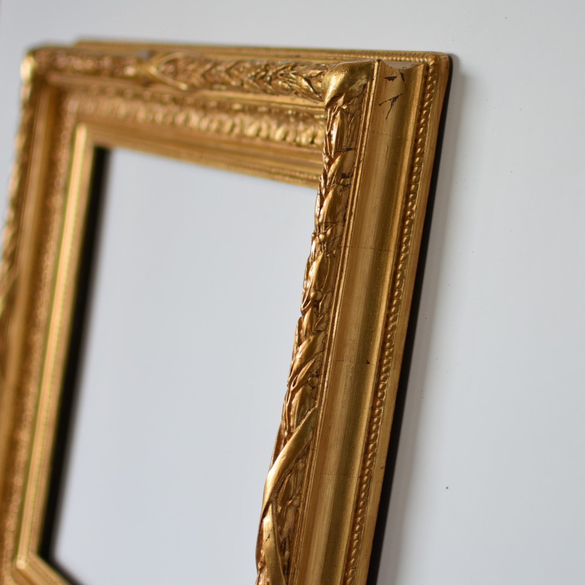 Proantic: Golden Barbizon Frame With Leaf - 19th Century