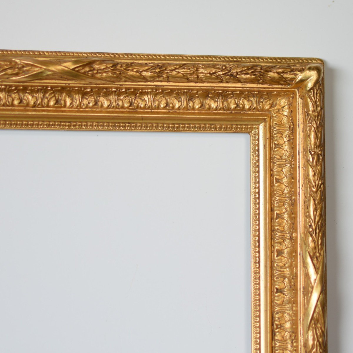 Proantic: Golden Barbizon Frame With Leaf - 19th Century