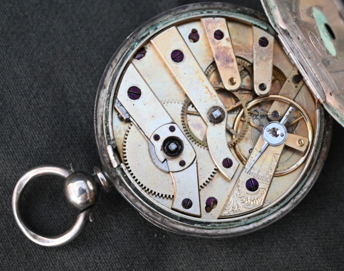 19th Century Antiquity. Century Jw Benson Prince Of Wales Silver Pocket Watch-photo-3