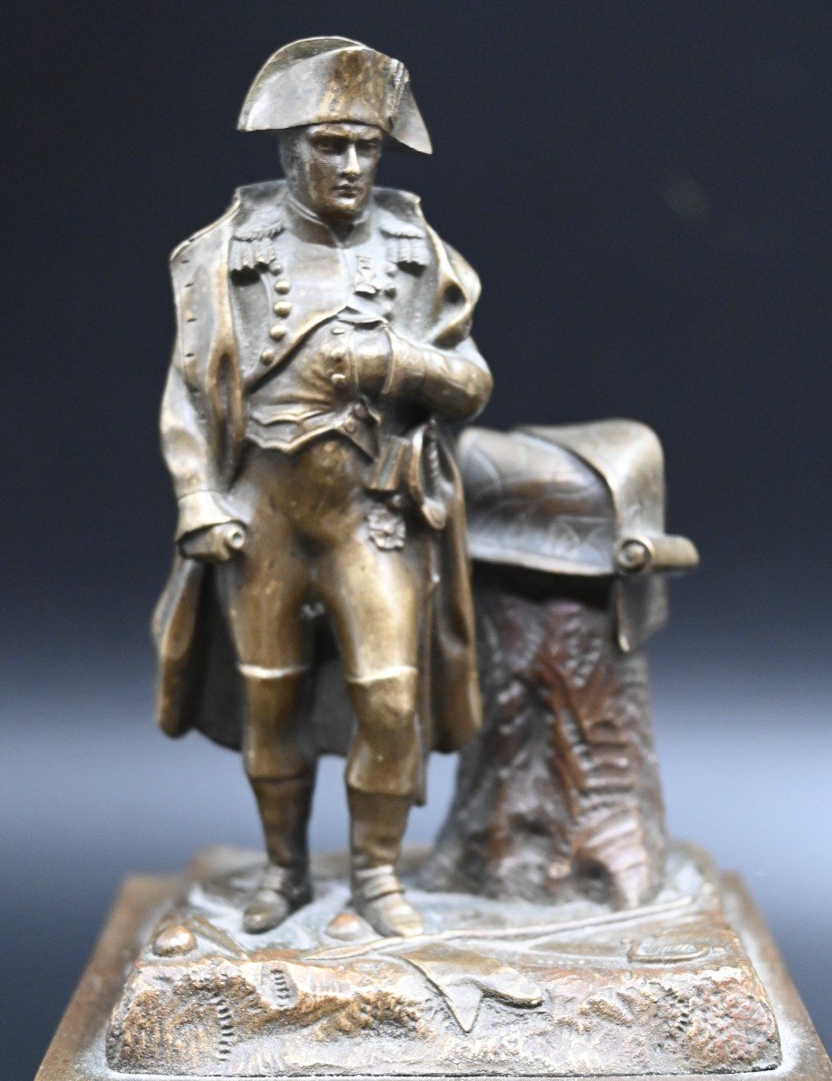 19th Century Antique Bronze Statue Of Napoleon Bonaparte-photo-2