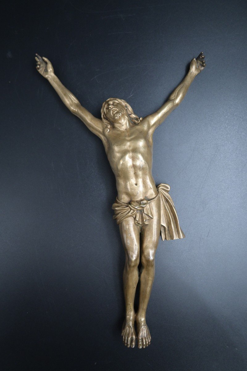 Grand Christ En Bronze - Corpus Christi - Crucifix - XVIIe Siècle 