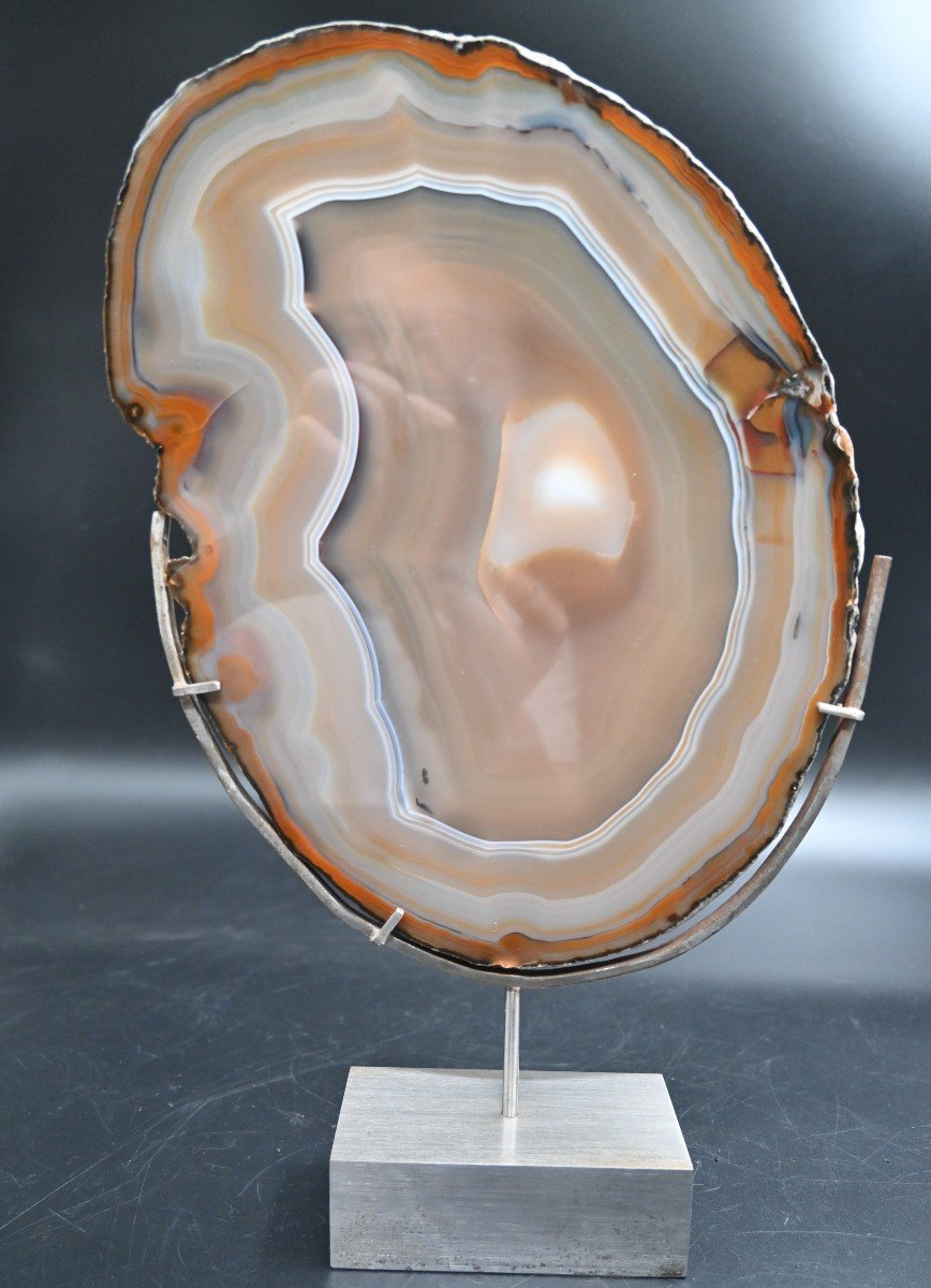 Caramin Christian ,  Statue d'Ambiance Agate Géode, Années 70