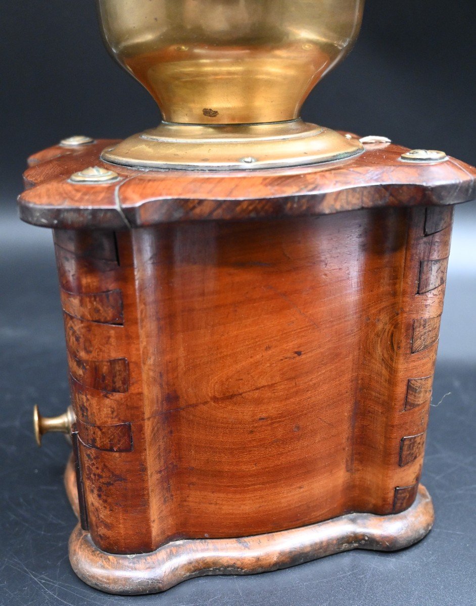 Coffee Mill In Cherry Wood, Early 19th Century-photo-2