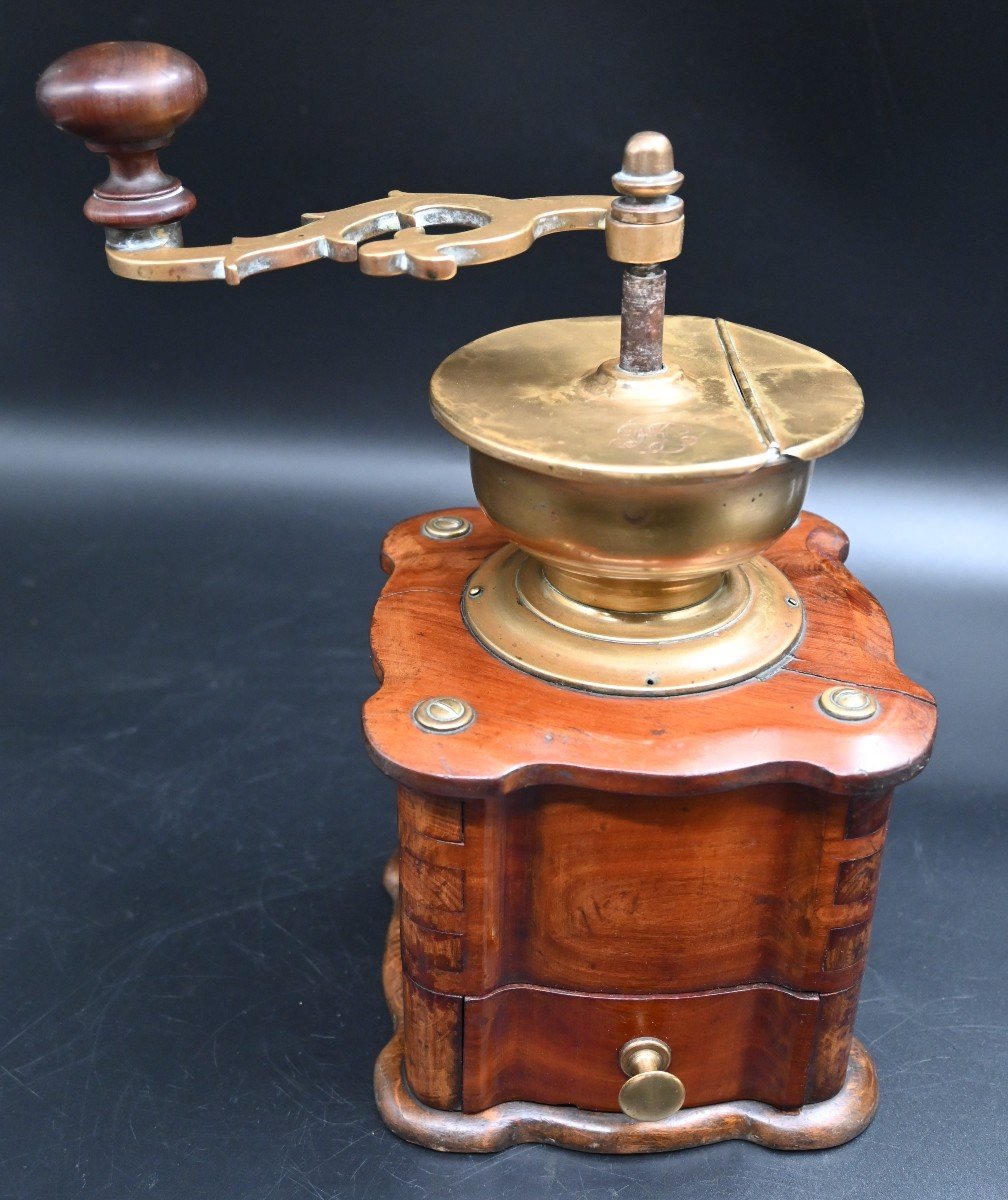 Coffee Mill In Cherry Wood, Early 19th Century