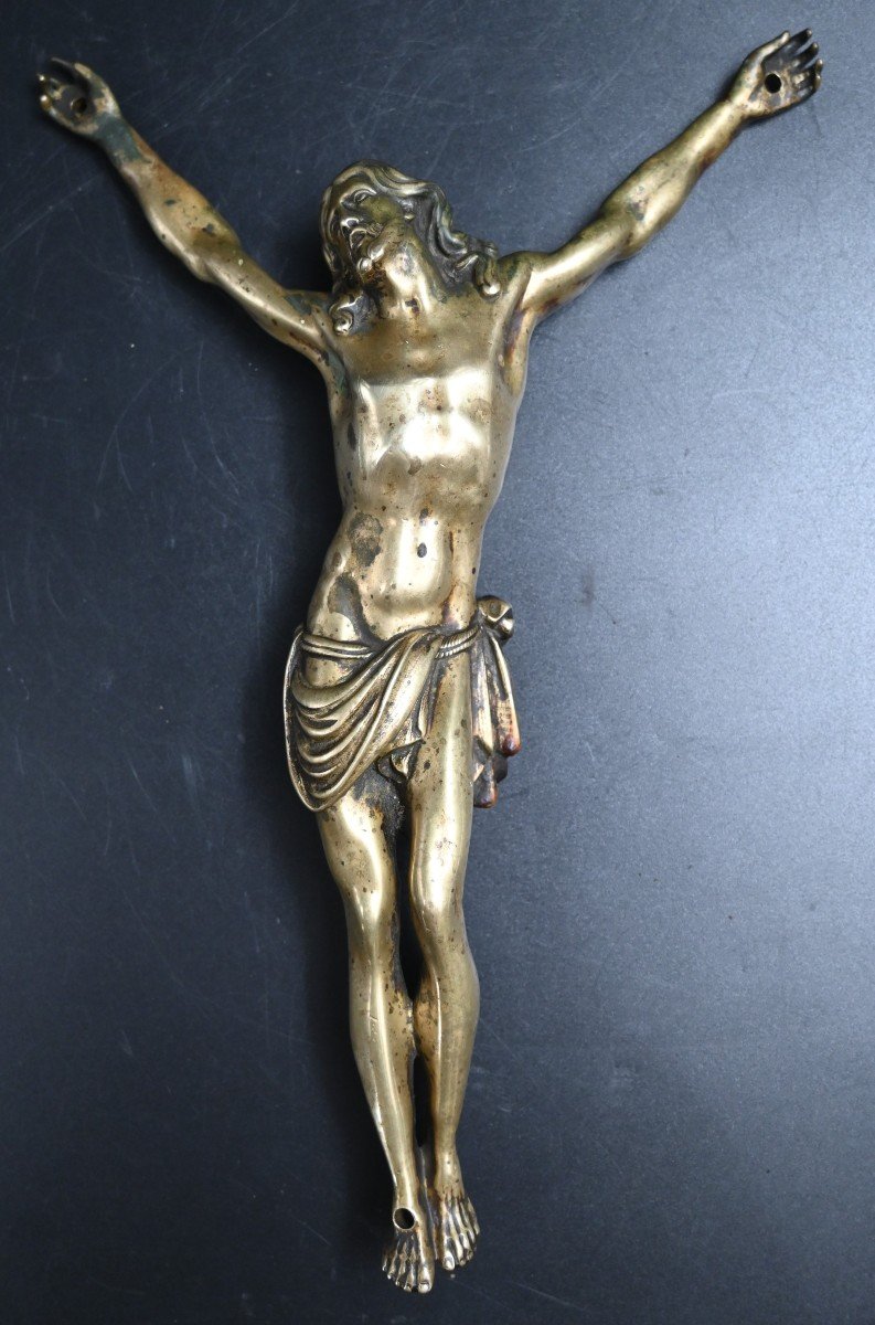 Large Christ In Bronze - Corpus Christi - Crucifix - XVIIth - XVIIIth Century