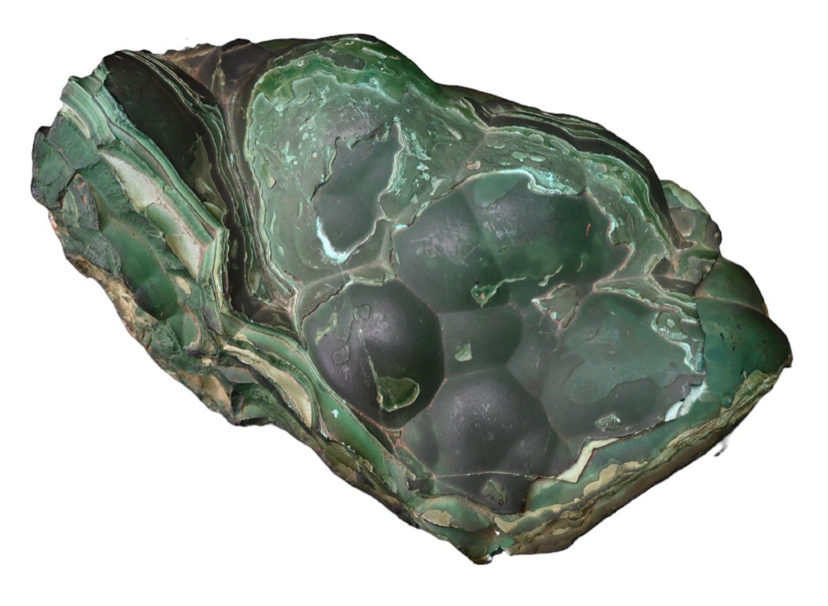 Pièce De Malachite De Forme Naturelle Et Unique - Objet Pour Le Cabinet De Curiosités