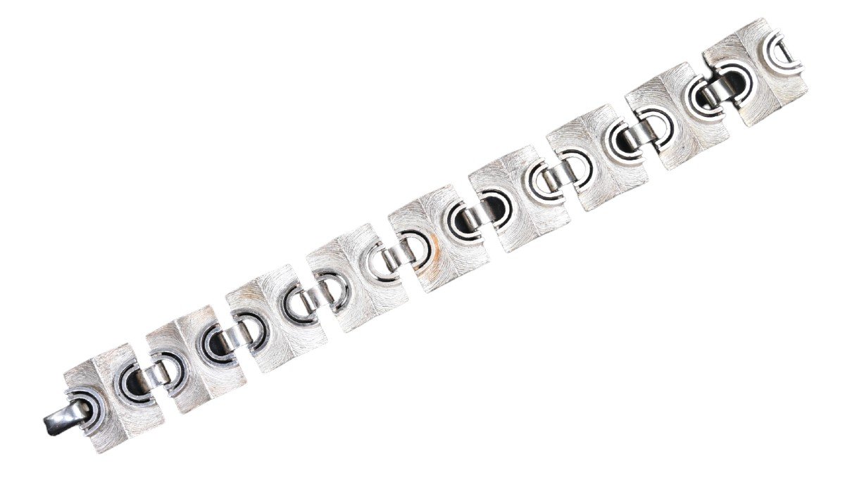 70s Design Silver Bracelet-photo-2