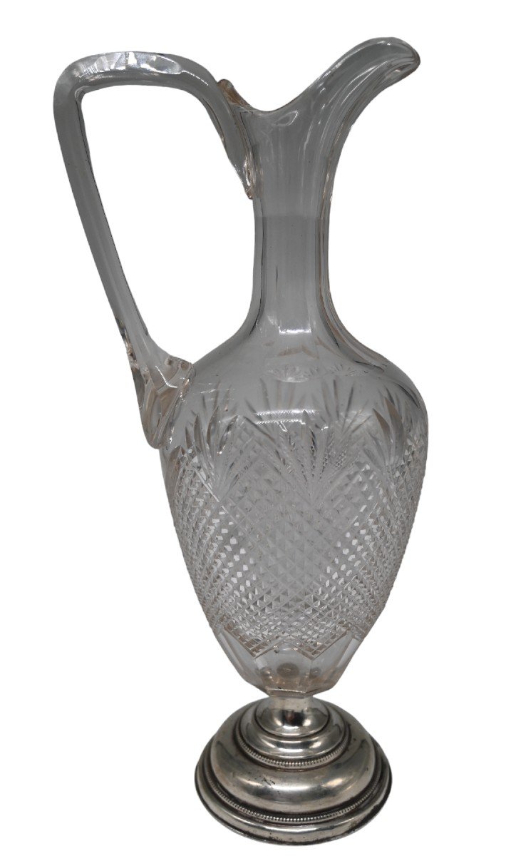 Caraffe, Vonêche Cristallerie With Silver Base