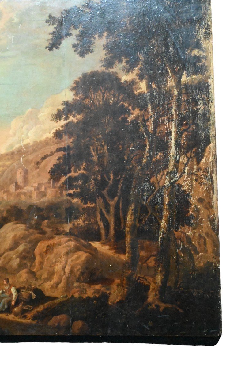 Painting On Panel From The 17th Century-photo-3