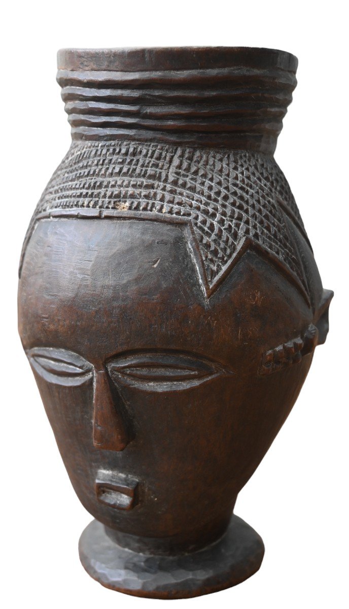 African Wooden Cup Kingdom Of Kuba, Dr Congo