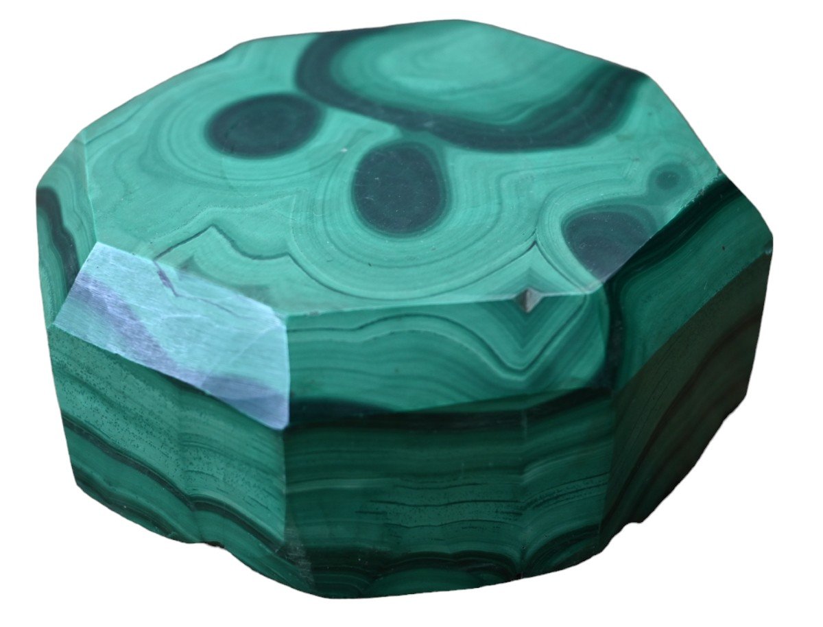  Pièce De Malachite  - Objet Pour Le Cabinet De Curiosités-photo-3