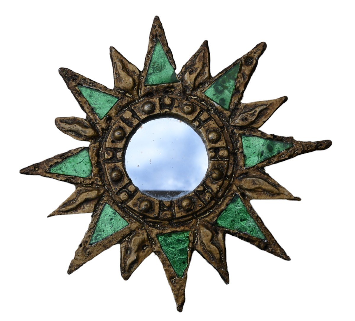 Irena Jaworska, Vintage Sunburst Mirror, Student Of Line Vautrin