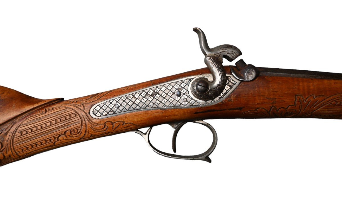 Children's Percussion Hunting Rifle, Damascus Barrel -photo-3