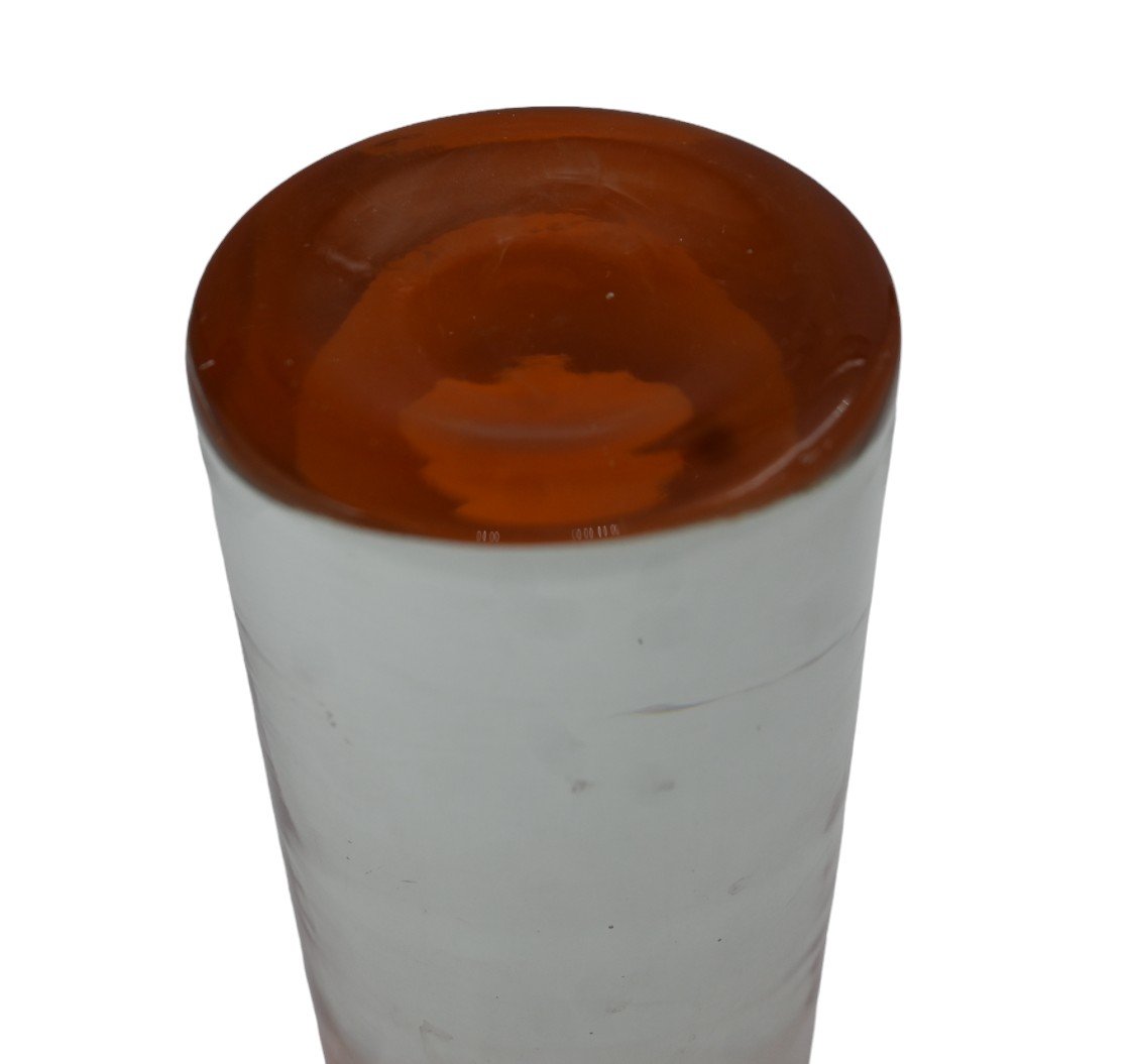 Vintage Murano Sommerso Vase In Orange Glass By Flavio Polo For Seguso Vetri d'Arte-photo-1