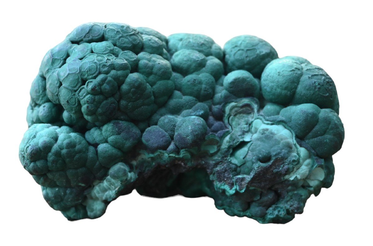 Pièce De Malachite De Forme Naturelle Et Unique - Objet Pour Le Cabinet De Curiosités-photo-3