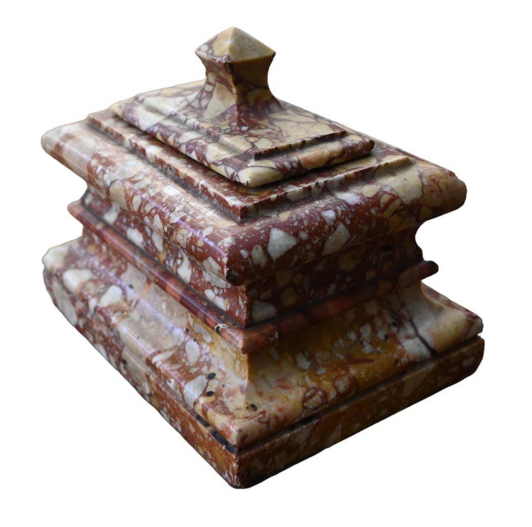 18th Century Marble Inkwell-photo-2