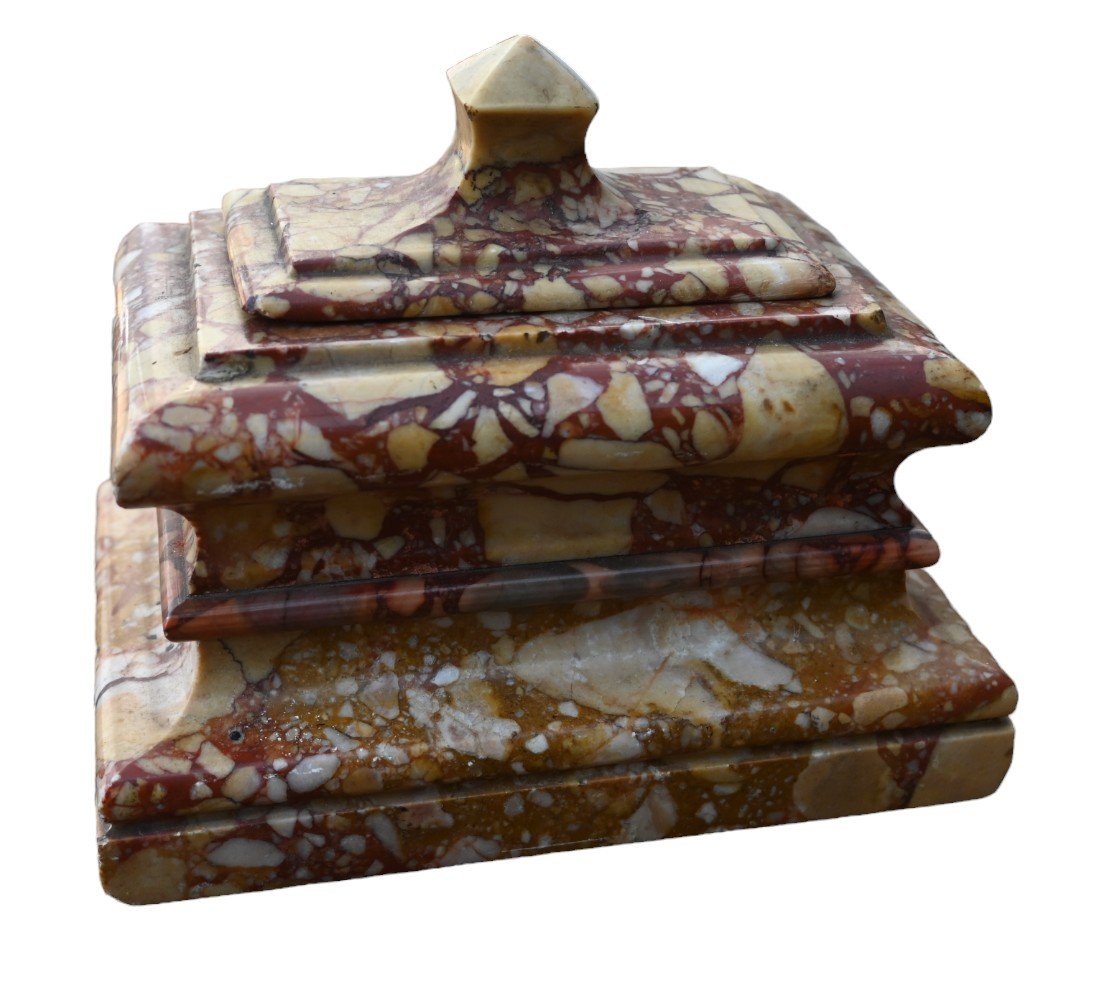 18th Century Marble Inkwell-photo-3