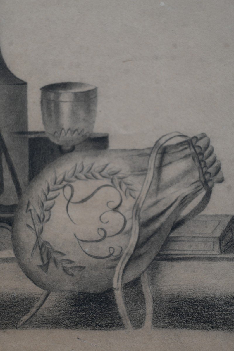 Pencil Drawing On Paper, Still Life, 1822-photo-4