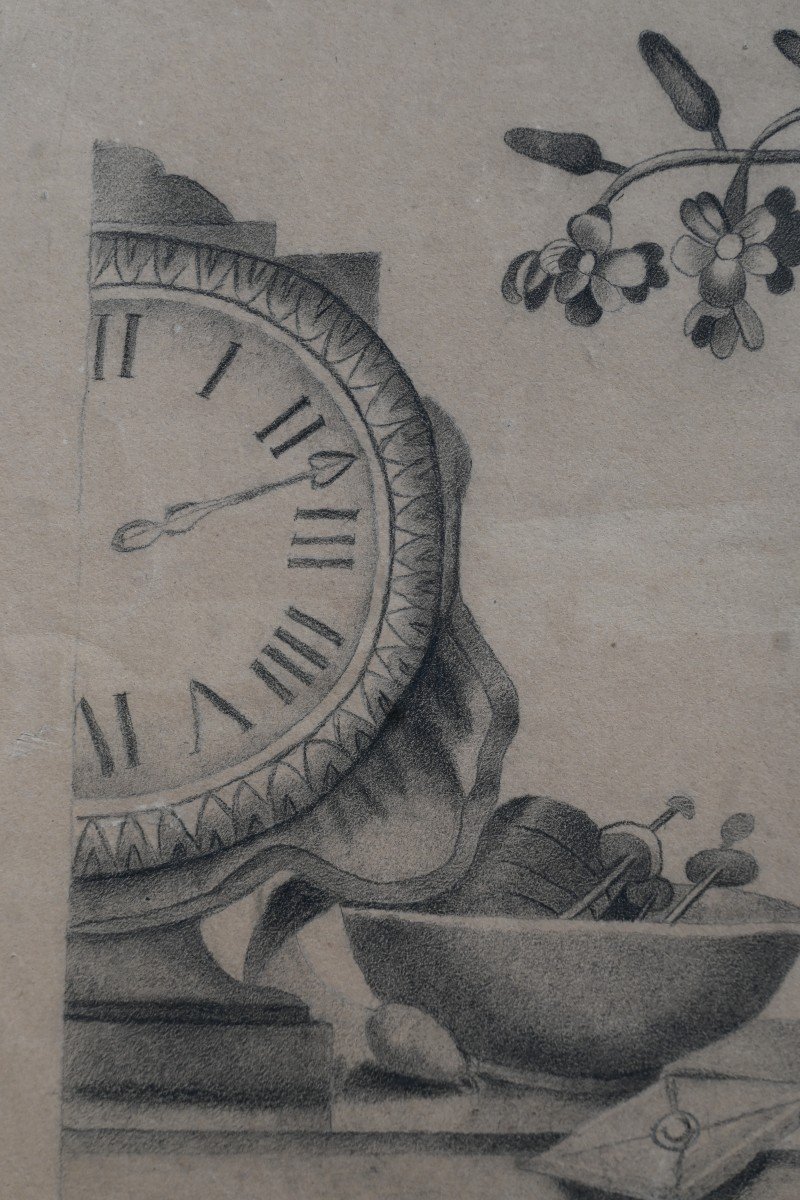 Pencil Drawing On Paper, Still Life, 1822-photo-1