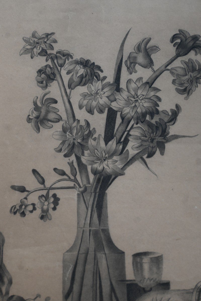 Pencil Drawing On Paper, Still Life, 1822-photo-2