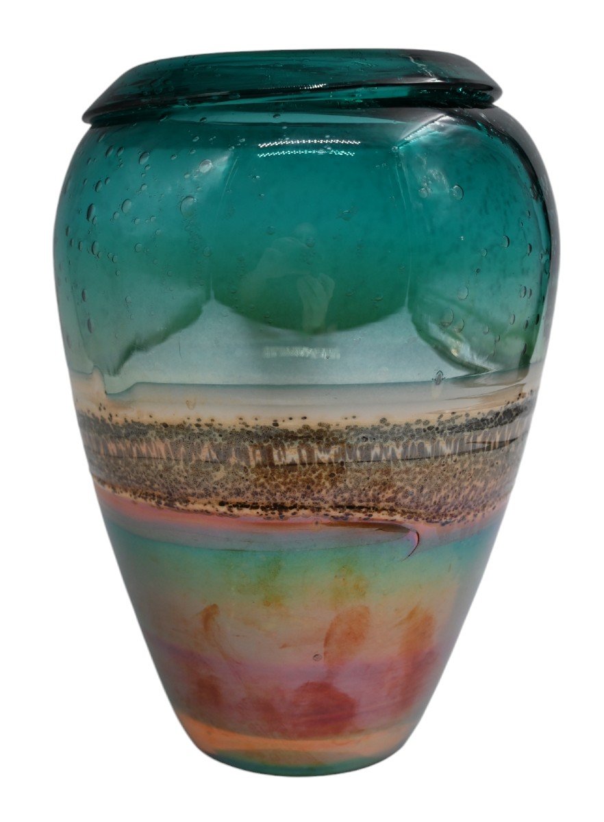 Murano - Vintage Glass Vase, 2nd Half Of 20th Century