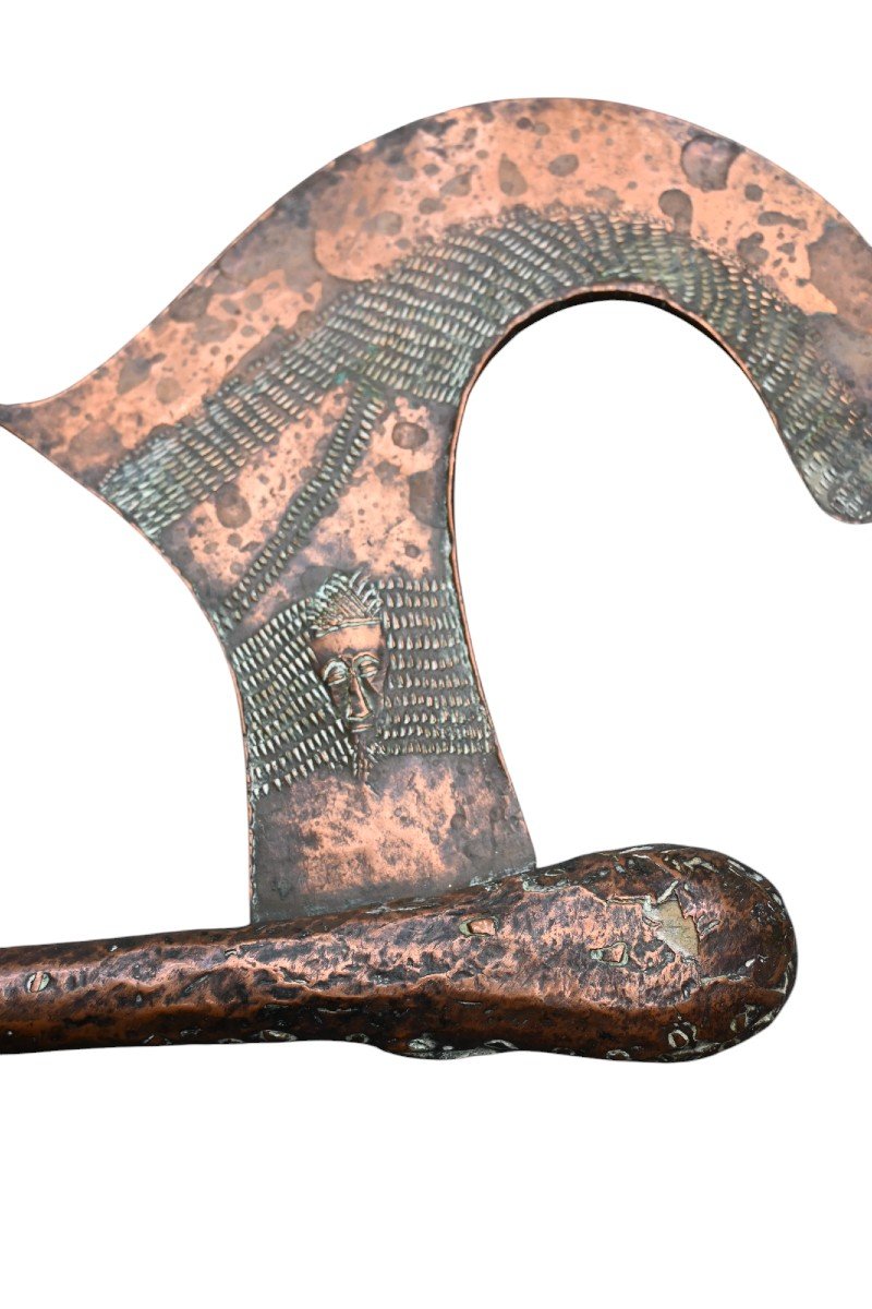 Axe From The Songye Tribe With A Copper Blade, Dr Congo-photo-2