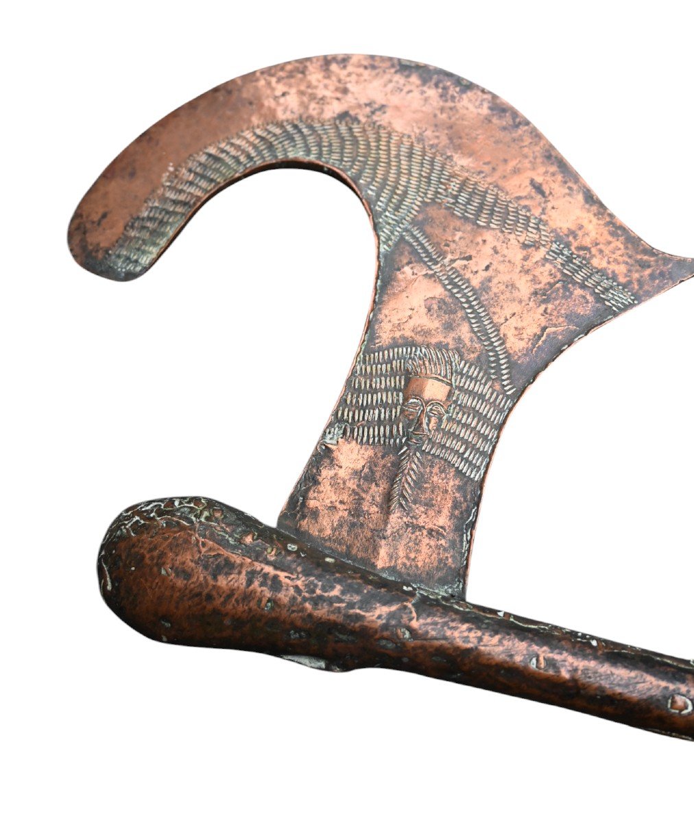 Axe From The Songye Tribe With A Copper Blade, Dr Congo-photo-4