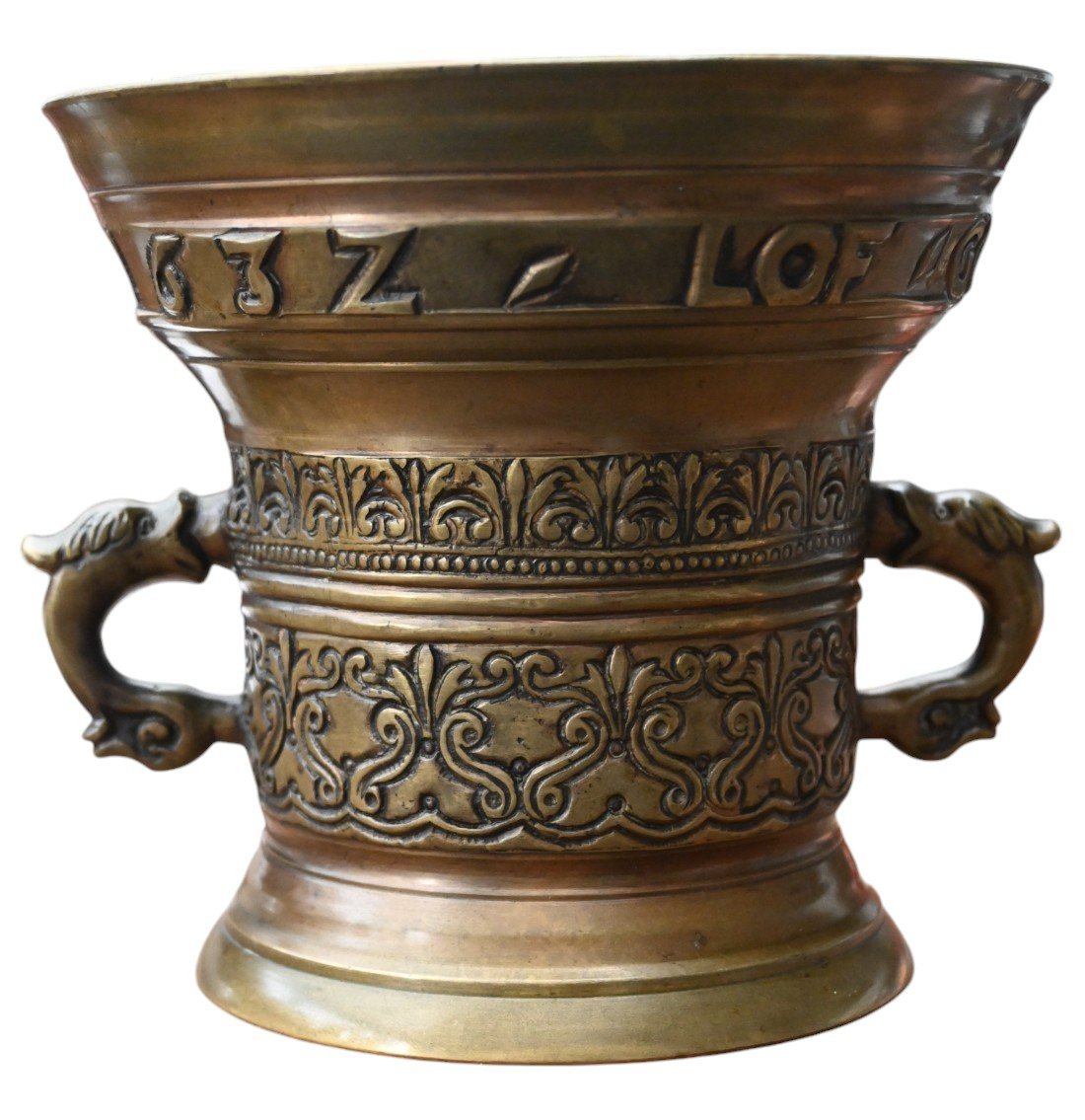 17th Century Dutch Bronze Mortar, 1632