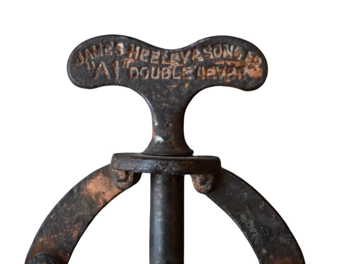 19th Century 'a1' Double Lever Patent Corkscrew By James Heeley & Sons-photo-3