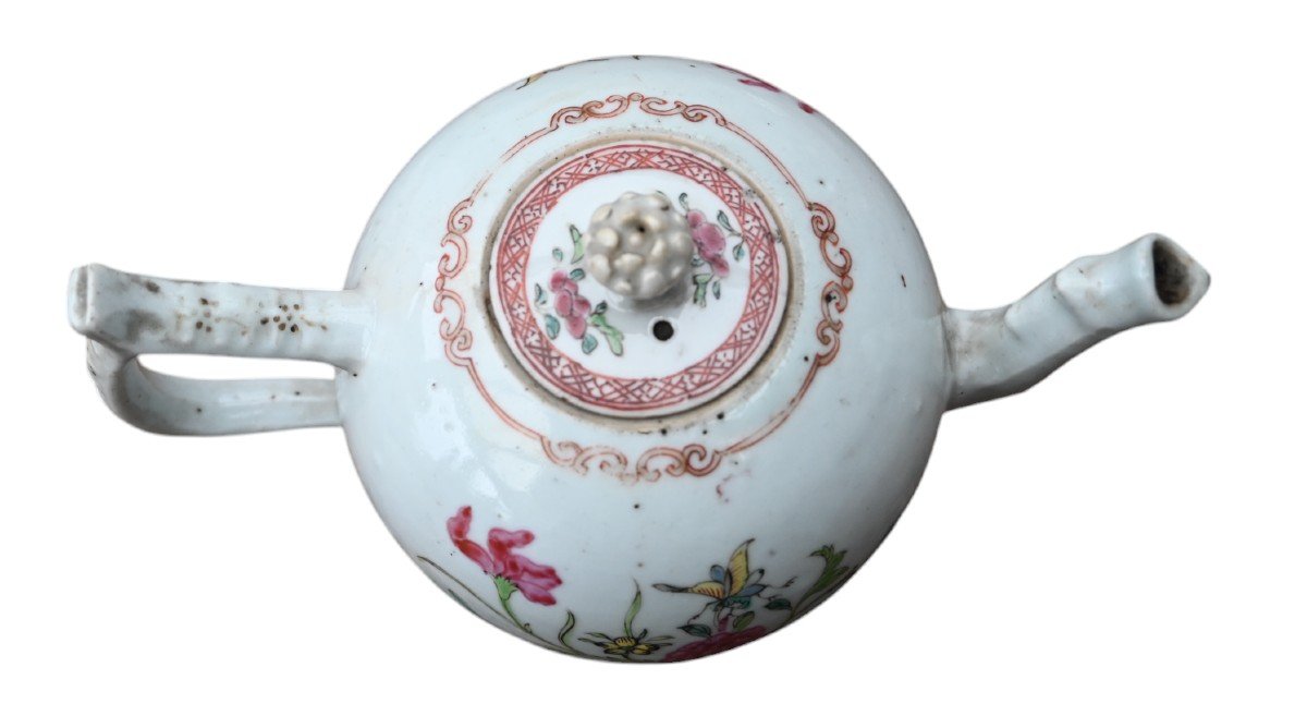 Théière En Porcelaine Chinoise Chine De Commande , Famille Rose, XVIIIe Siècle, Qianlong-photo-2