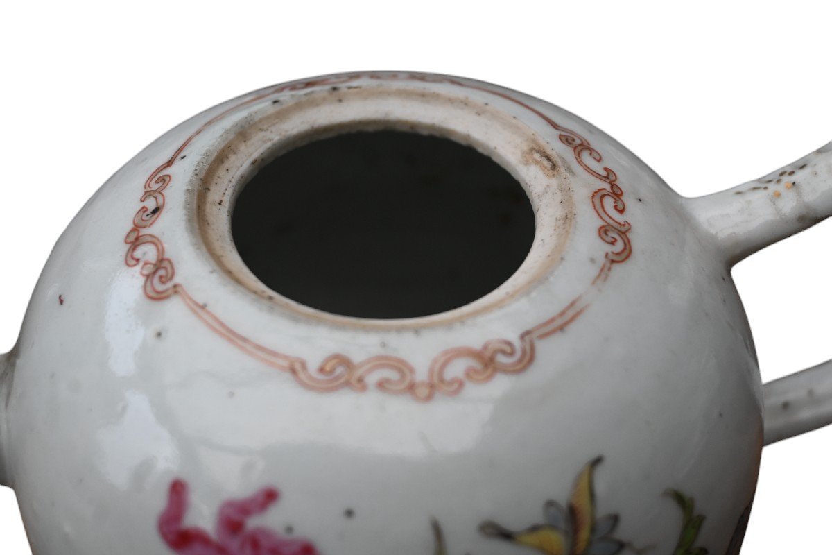 Théière En Porcelaine Chinoise Chine De Commande , Famille Rose, XVIIIe Siècle, Qianlong-photo-3