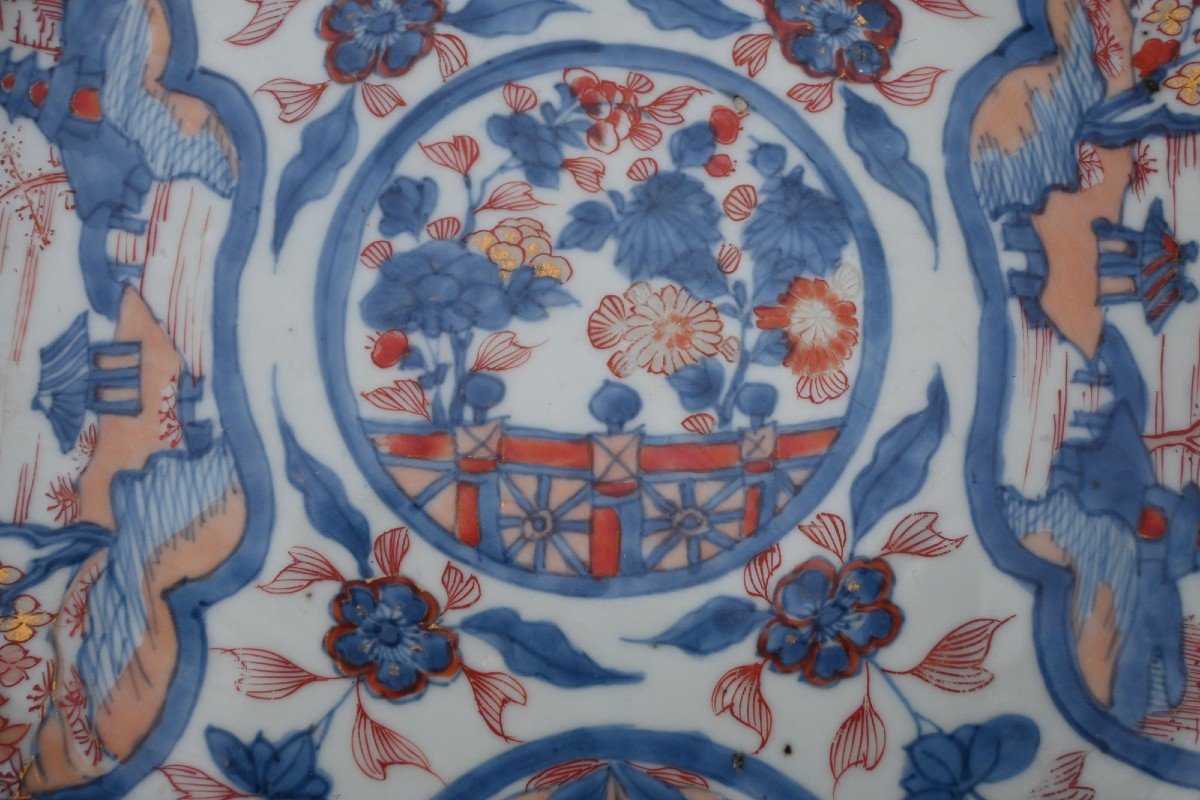 Grande Assiette En Porcelaine Imari Chinoise Du XVIIIe Siècle, époque Kangxi-photo-3