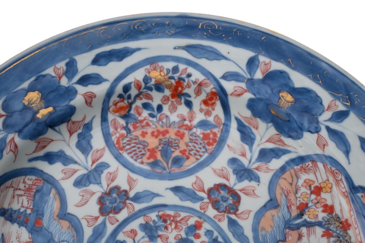 Grande Assiette En Porcelaine Imari Chinoise Du XVIIIe Siècle, époque Kangxi-photo-4