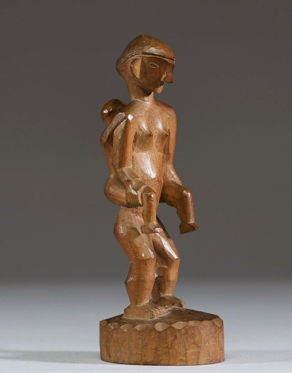 A Philippine Carved Wooden Maternity Figure From The Ifugao Tribe, Early 20th Century