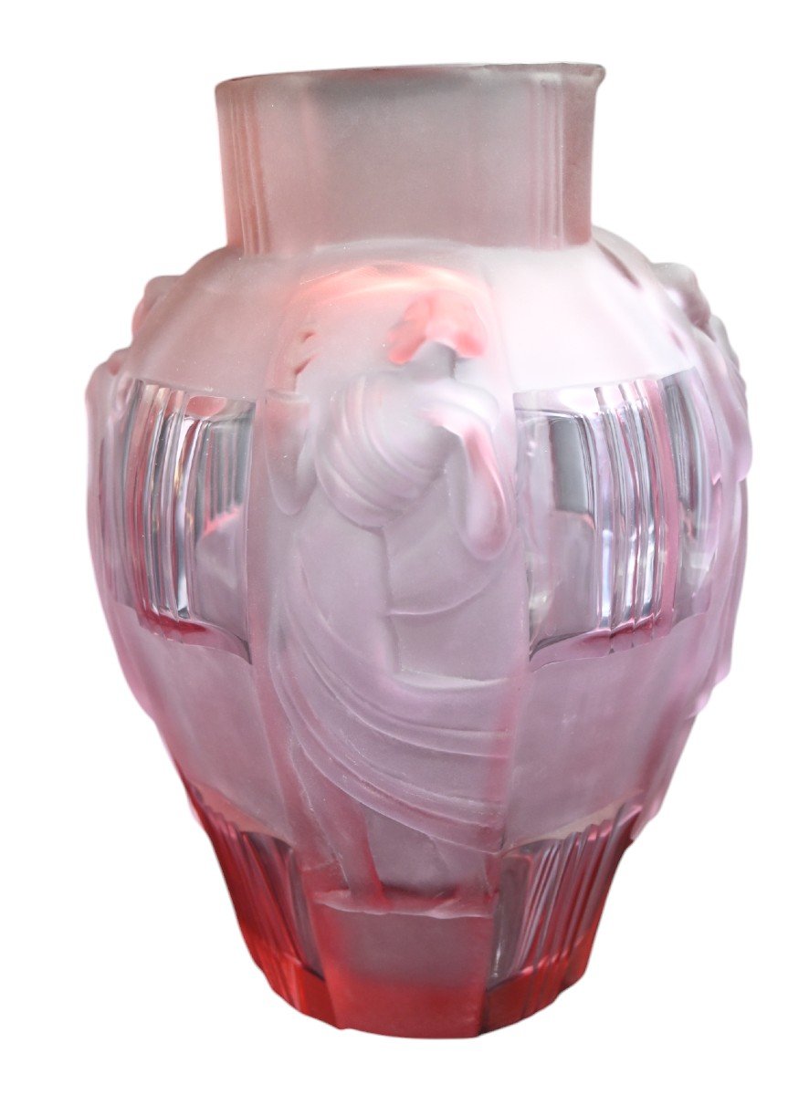 Rene Lalique Vase Art Déco   4 Danseuses -photo-2