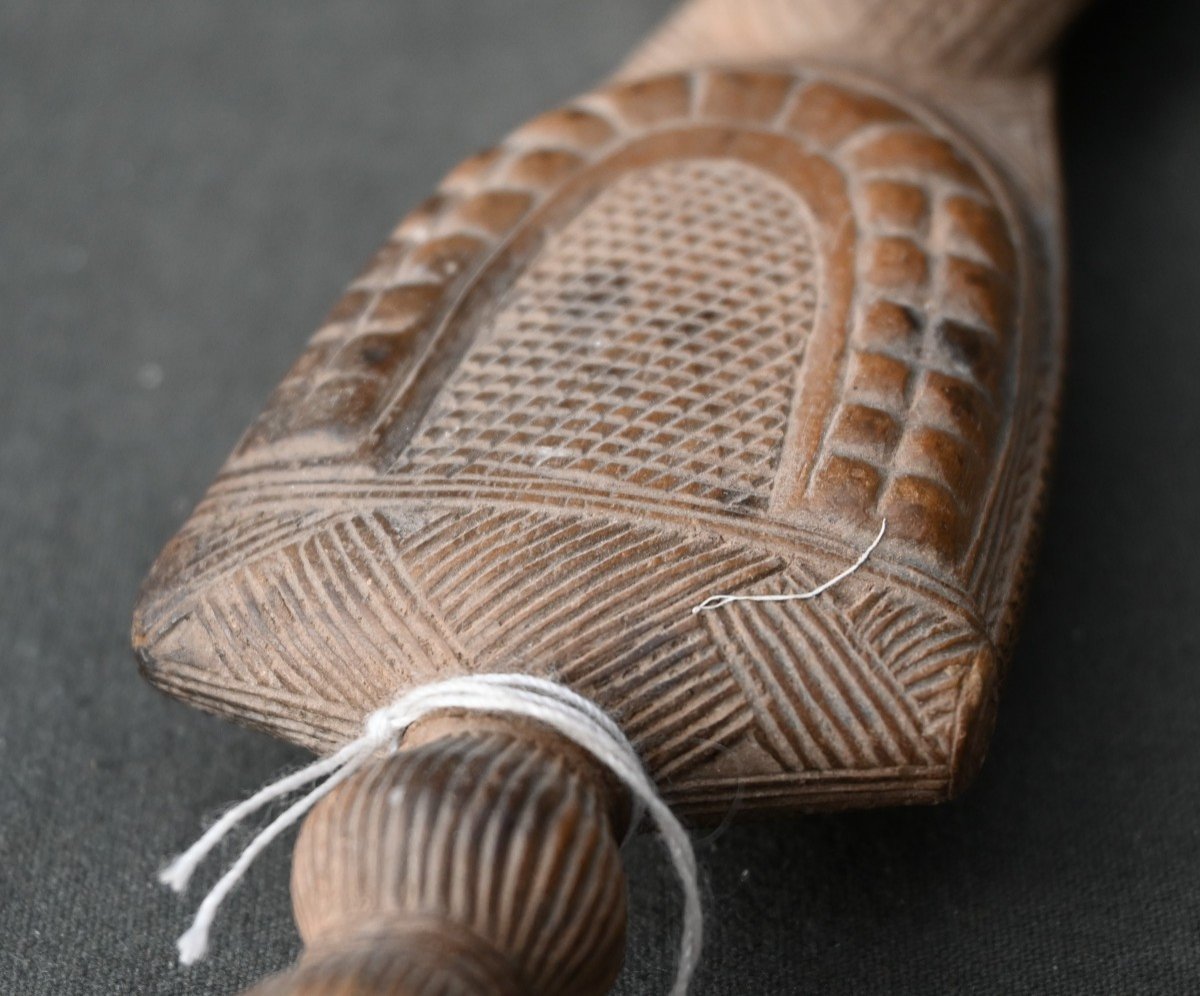 Baule (baoulé) Pendant In The Shape Of A Knife In Its Sheath-photo-5